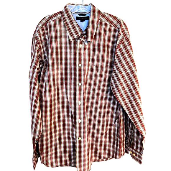 Tommy  Hilfiger men's shirt sz XL extra large multi color long sleeves - Picture 1 of 8